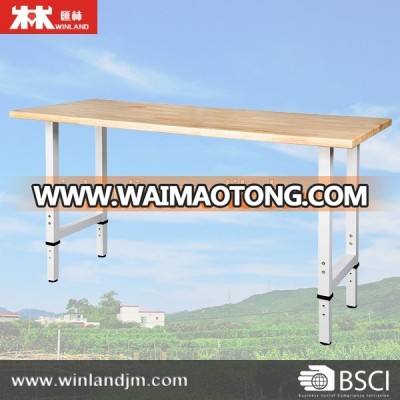 Stretchable Workbench with Rubber Timber Galvanized Steel