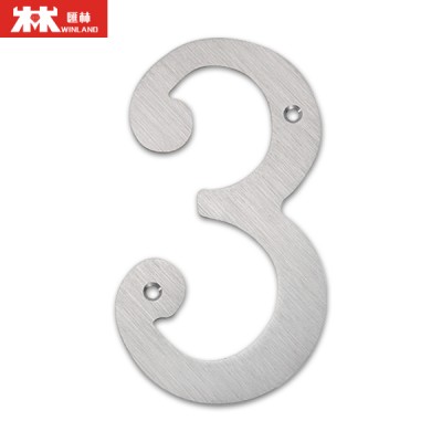 China Factory Price Door Signs Stainless Steel Steel Numerals  with Brushed Letter Number Signs