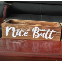 Custom rustic wooden toilet tissue box nice butt bathroom storage decor box