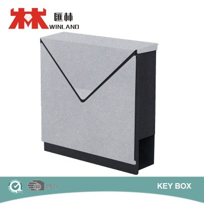 modern mailbox stainless steel post mailbox OEM letter box with newspaper holder