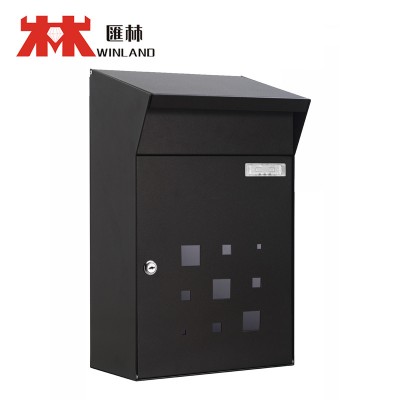 Winland Customized Fashionable Wall Mounted Galvanized Steel Letter Box Mail Box With Visible Window Design