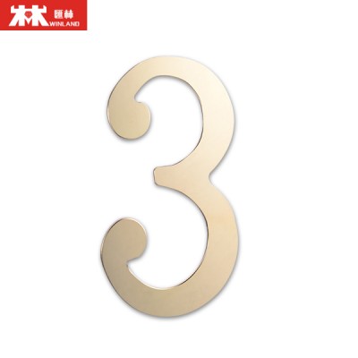 Modern Letter Signs Wholesale Door Sign Brass Numerals with Mirror Finishing