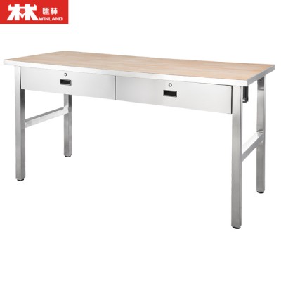 Staff Workstation Modern Workbench Metal Frame Office Desk with Wood Top