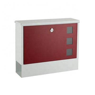 High Quality Outdoor Galvanized Steel Letter Box Mail Box with New Paper Holder