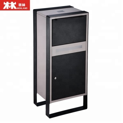 Large Steel Freestanding Floor Parcel Lockable Drop Slot Mail Box