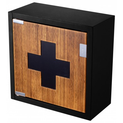 Japan Bamboo Door Wall Mounted Galvanized Steel Cabinet Medicine Box For Household and Hospital With Lock